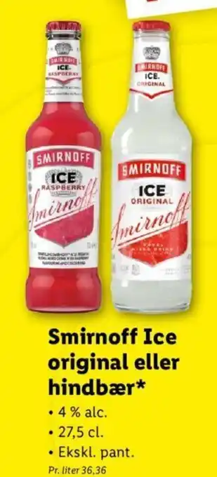 Smirnoff Ice Original eller Hindbær