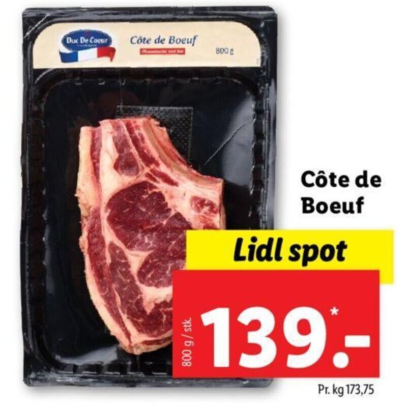 Côte de Boeuf tilbud hos Lidl