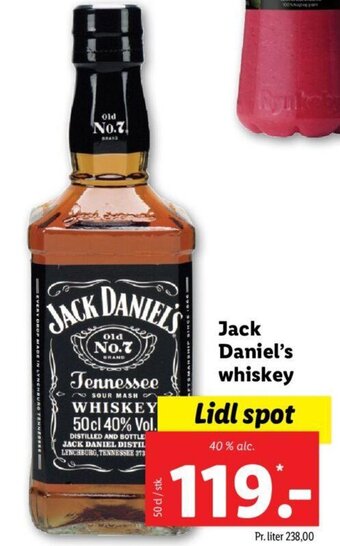 Lidl Jack Daniel's Whiskey tilbud