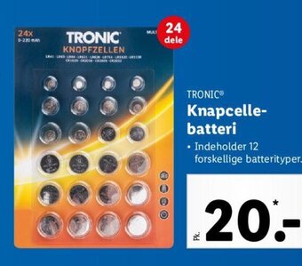 Lidl Knapcellebatteri tilbud