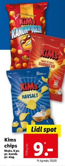 Lidl Kims Chips tilbud