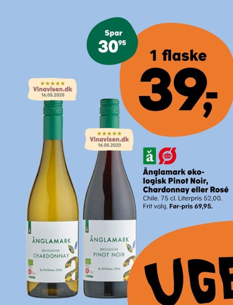 Änglamark hvidvin tilbud hos Kvickly