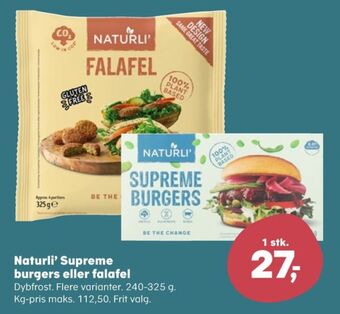 Kvickly Naturli' falafel tilbud