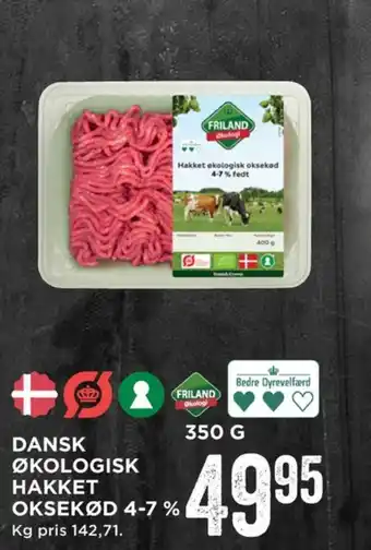 MENY Friland økologi hakket oksekød tilbud