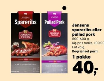 SuperBrugsen Jensens spareribs tilbud