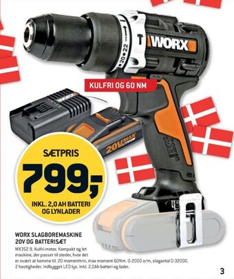 Worx professional slagboremaskine
