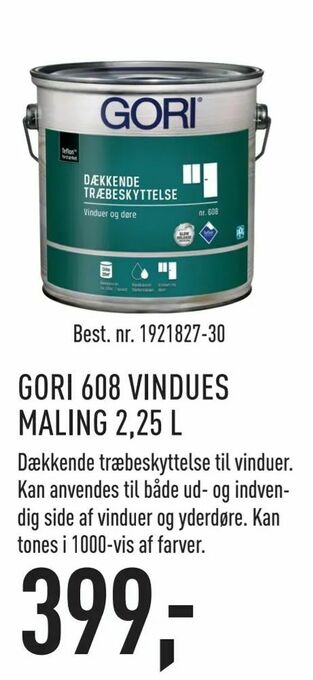 Johannes Fog Gori 608 vindues maling 2,25 l tilbud