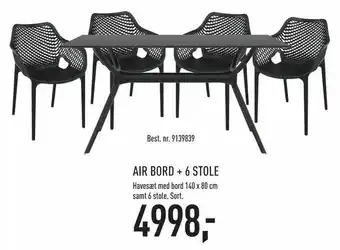 Johannes Fog Air bord + 6 stole tilbud