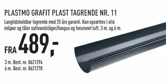 Johannes Fog Plastmo grafit plast tagrende nr. 11 tilbud