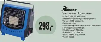 Harald Nyborg Nakano Varmeovn til gasdåser tilbud