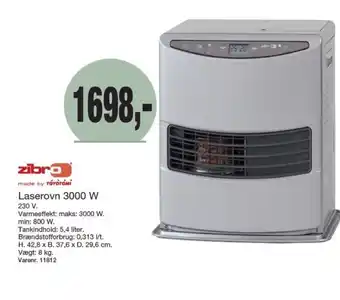 Harald Nyborg Laserovn 3000 W 230 V tilbud