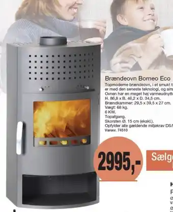 Harald Nyborg Brændeovn Borneo Eco tilbud