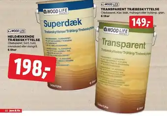 jem & fix Woodlife træbeskyttelse transparent el. heldækkende tilbud