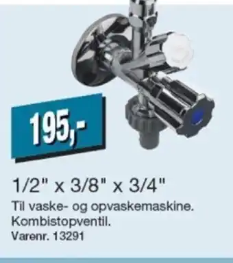Harald Nyborg 1/2 x 3/8 x 3/4 til vaske-og opvaskemaskine tilbud