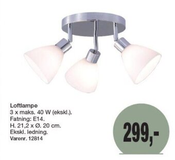 Harald Nyborg Loftlampe tilbud