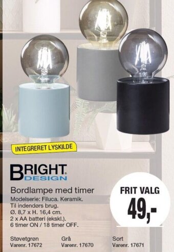 Harald Nyborg Bordlampe med Timer tilbud