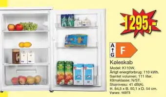 Harald Nyborg Køleskab K110W tilbud