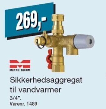 Harald Nyborg Sikkerhedsaggregat til Vandvarmer tilbud