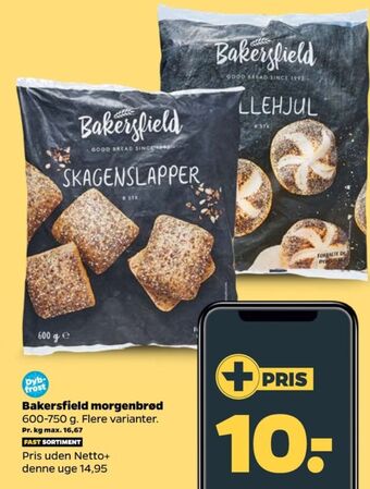 Netto Bakersfield rundstykker tilbud