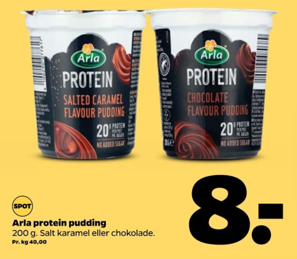 Protein dessert tilbud hos Netto