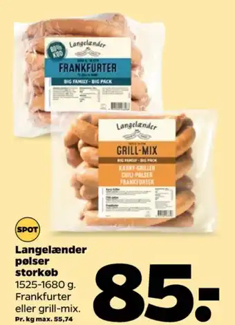 Netto Langelænder frankfurter tilbud