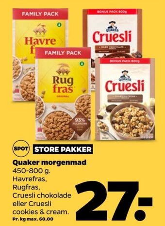 Netto Havrefras morgenmadsprodukt tilbud