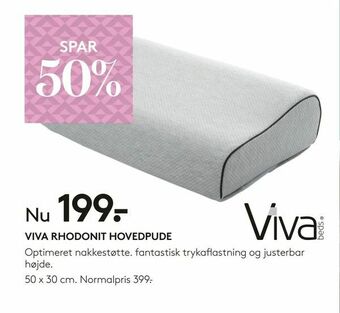 SengeSpecialisten Viva rhodonit hovedpude tilbud