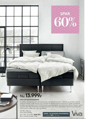 SengeSpecialisten Viva lux elevationsseng tilbud
