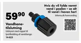 Biltema Vandhane tilslutning tilbud