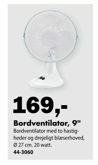 Biltema Bordventilator, 9" tilbud