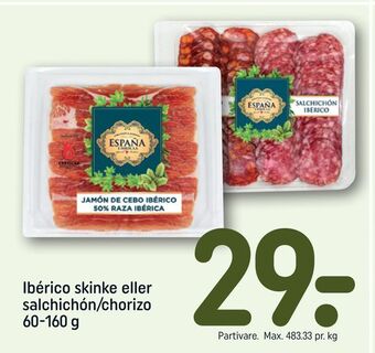 REMA 1000 Ibérico skinke eller salchichón/chorizo tilbud
