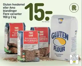 REMA 1000 Gluten hvedemel eller amo blandinger 900 g-2 kg tilbud