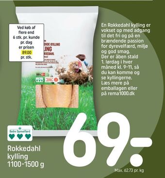 REMA 1000 Rokkedahl kylling tilbud