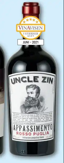 REMA 1000 Uncle zin, zinfandel italien tilbud