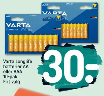 Varta longlife batterier aa eller aaa