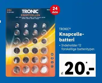 Lidl Knapcelle- batteri tilbud