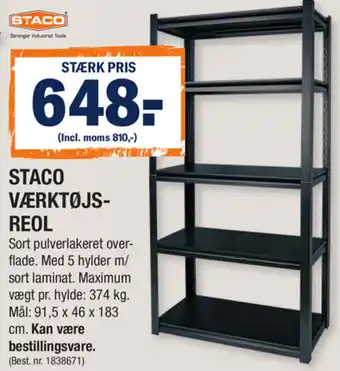 Staco Værktøjs Reol
