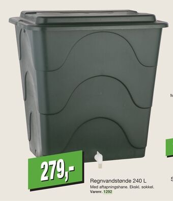 Harald Nyborg Regnvandstønde 240 l tilbud