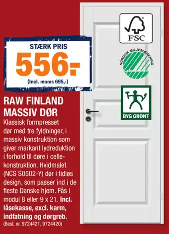 Stark Raw Finland Massiv Dør tilbud