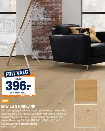 Stark Raw Eg Storplank tilbud