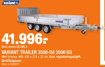 Stark Variant Trailer 3500-U4 3500 Kg tilbud