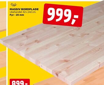 jem & fix Massiv bordplade tilbud
