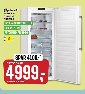 Skousen Bauknecht fryseskab tilbud