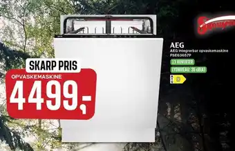 Skousen Aeg integrerbar opvaskemaskine tilbud