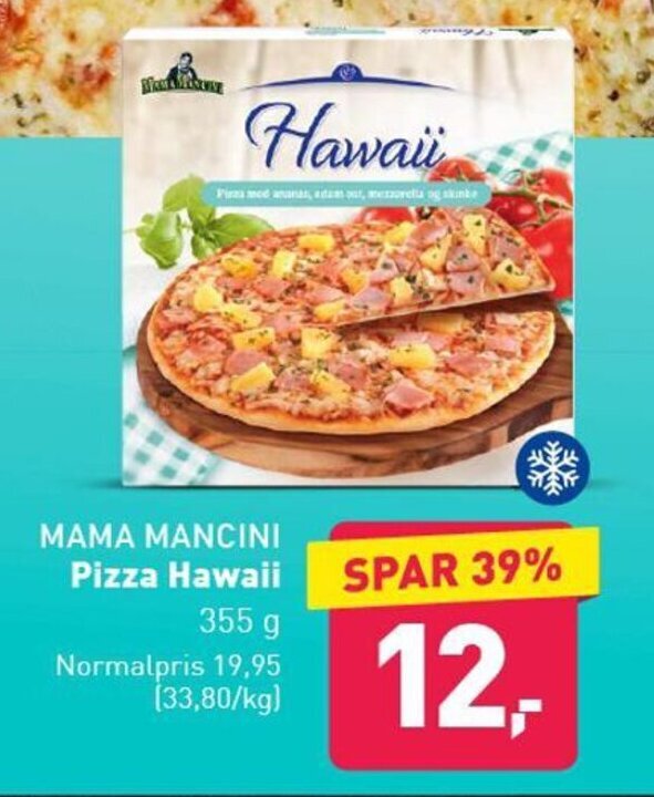 Mama Mancini Pizza Hawaii tilbud hos ALDI