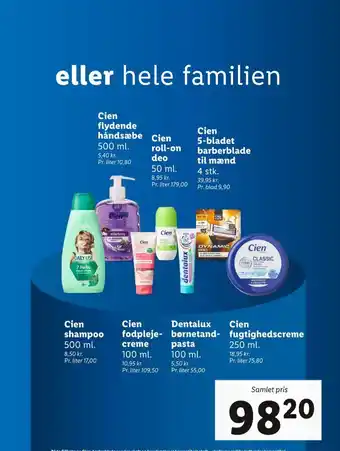 Lidl Cien personlig pleje tilbud