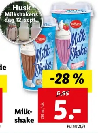Milbona milkshake chocolate