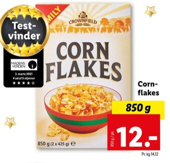 Lidl Crownfield cornflakes tilbud