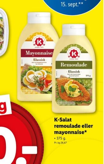 Lidl K-salat remoulade tilbud