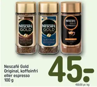 REMA 1000 Gold espresso instant kaffe tilbud